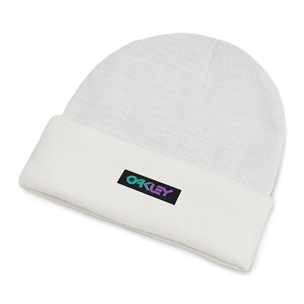 Bonnet Oakley B1B Gradient Patch Beanie White 1 Bonnet Oakley B1B Gradient Patch Beanie White