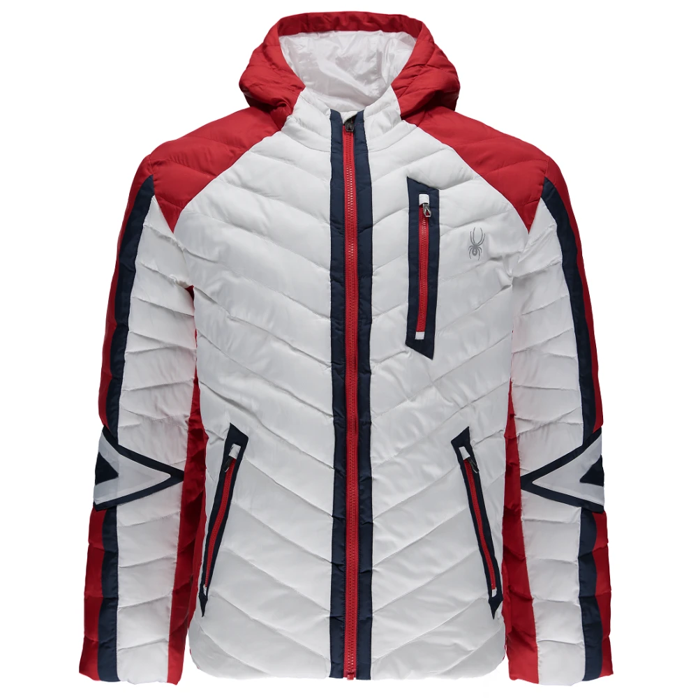 Doudoune Spyder Vintage Hoody White / Red / Frontier 1 Doudoune Spyder Vintage Hoody White / Red / Frontier
