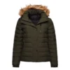 Doudoune Superdry Classic Faux Fur Fuji Jacket Forest Green