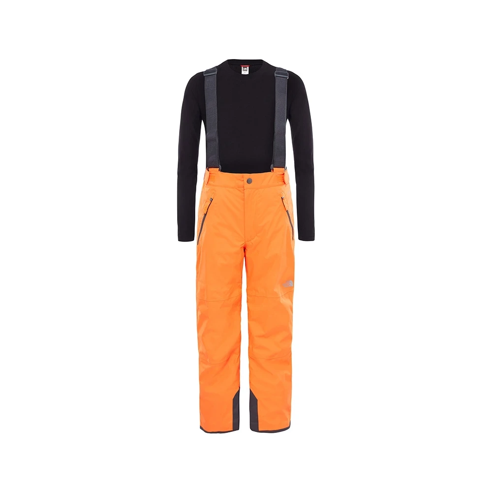 Pantalon De Ski Enfant The North Face Snowquest Suspender Orange 1 Pantalon De Ski Enfant The North Face Snowquest Suspender Orange