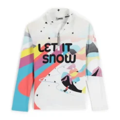 Polaire Spyder Girl's Surface Half Zip White