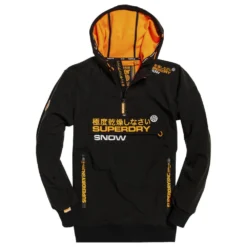 Sweat Softshell Superdry Snow Tech Half Ziphood Black