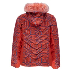 Hiver Vêtements Boutique -Hiver Vêtements Boutique veste de ski junior spyder girls hottie faux fur coral geo printburst 1