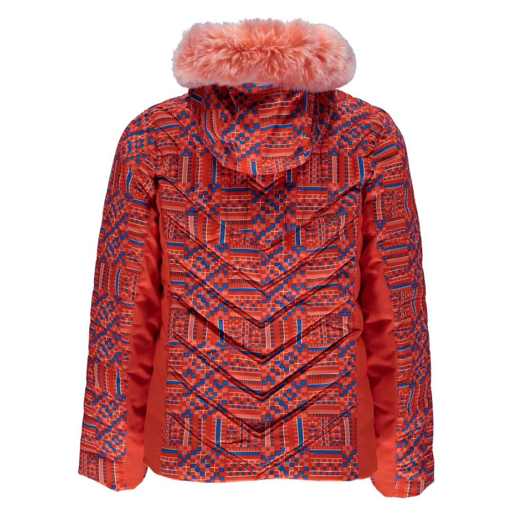 Veste De Ski Junior Spyder Girls' Hottie Faux Fur Coral Geo Print/burst 2 Veste De Ski Junior Spyder Girls' Hottie Faux Fur Coral Geo Print/burst – Image 2