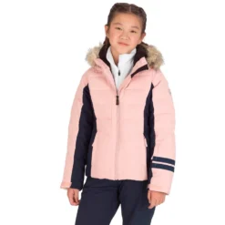 Veste De Ski Rossignol Girl Polydown Jacket Pink / Navy